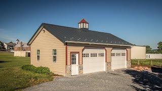 Want more of the Building Showcase? Subscribe http://bit.ly/2in93cN This 2-door garage in Ephrata, PA, features a Charcoal Gray 