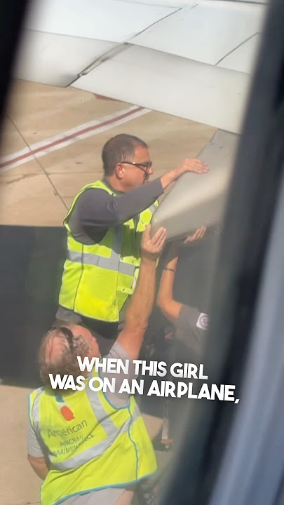 Download lagu This girl noticed a part of the plane was missing before takeoff 😱