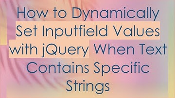 How to Dynamically Set Inputfield Values with jQuery When Text Contains Specific Strings