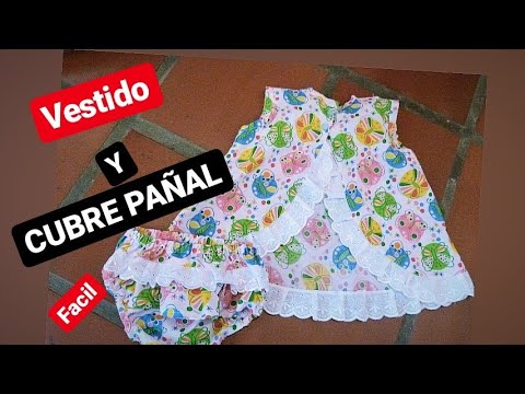 HACER VESTIDO O BATICA DE BEBEs-CUBREPAÑAL PASO A de Bebita Curso de costura gratis -