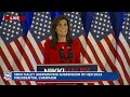 Nikki Haley announcing suspension of her 2024 presidential campaign