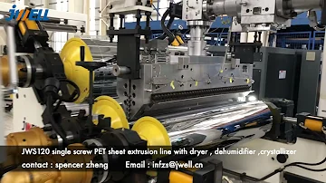500kg/h PET single screw thermoforming sheet extrusion line - Jwell Machinery