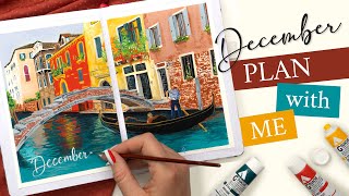 December 2021 Plan With Me - Italy Bullet Journal Setup