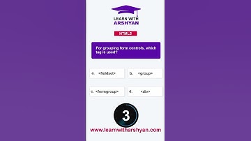 Can You Score 3/3 in HTML Quiz? #HTML #Shorts #LearnWithArshyan