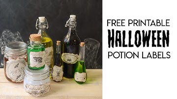 VIDEO free printable potion labels