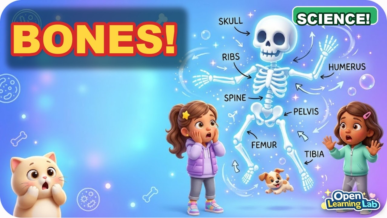 🦴 Your Bones & Skeleton | Human Body Explained for Kids