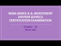 NISM Series-XA: Investment Adviser (Level 1) ll Chapter - 15 ll Mock test