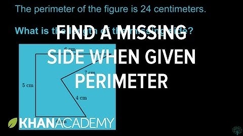 Finding missing side length when given perimeter | Math | 3rd grade | Khan Academy