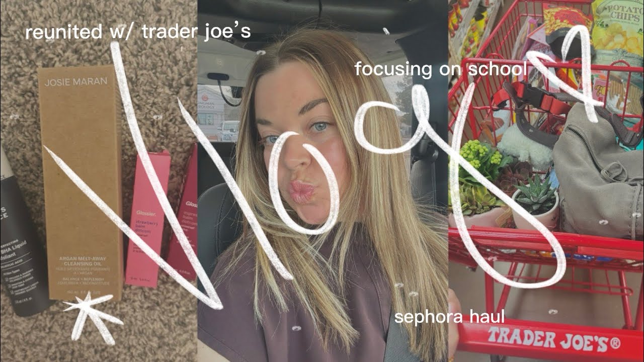 reunited with trader joe’s | sephora haul | focusing on homework 