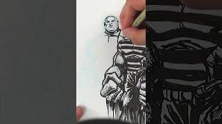 DRAWING 100 SPIDERMAN VILLAINS - PART 11: KINGPIN #shorts