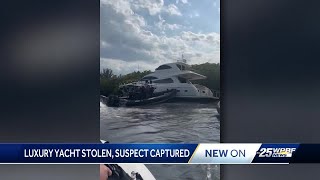 Man in stolen luxury yacht leads authorities on brief chase in Intracoastal near Hobe Sound
