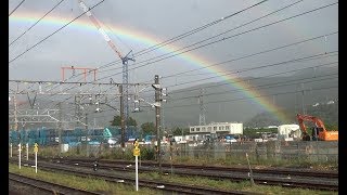 北陸新幹線の敦賀駅工事現場に出没した2つの大きな虹