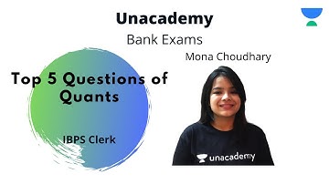 IBPS Clerk Mains | Top 5 Questions of Quants | Mona Choudhary