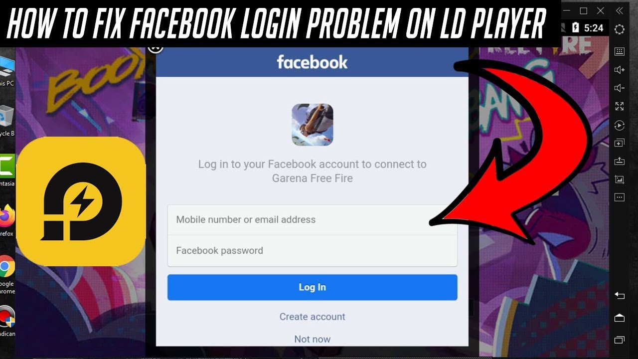 How to fix Free Fire Facebook Login Problem on LD PLAYER 