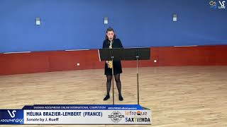 Mélina BRAZIER LEMBERT plays Sonata by J. Rueff #adolphesax