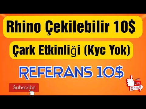 Rhino ile Çekilebilir 10$ Çark Etkinliği Airdrop (Kyc Yok)