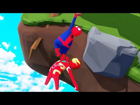 Видео: СХВАТИЛ МЕНЯ НА КАНАТЕ HUMAN FALL FLAT | пластилиновые герои Володя Человек Паук и Железный Человек