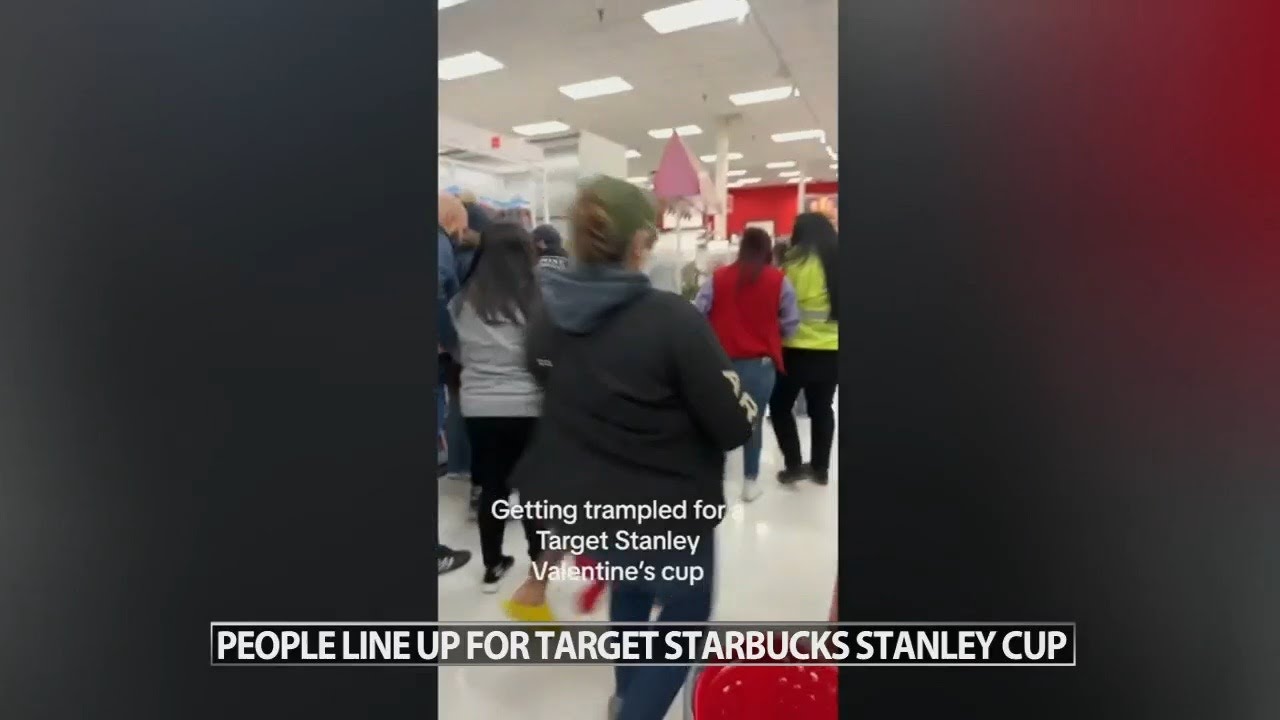 People line up outside Target for brand new Stanley cup