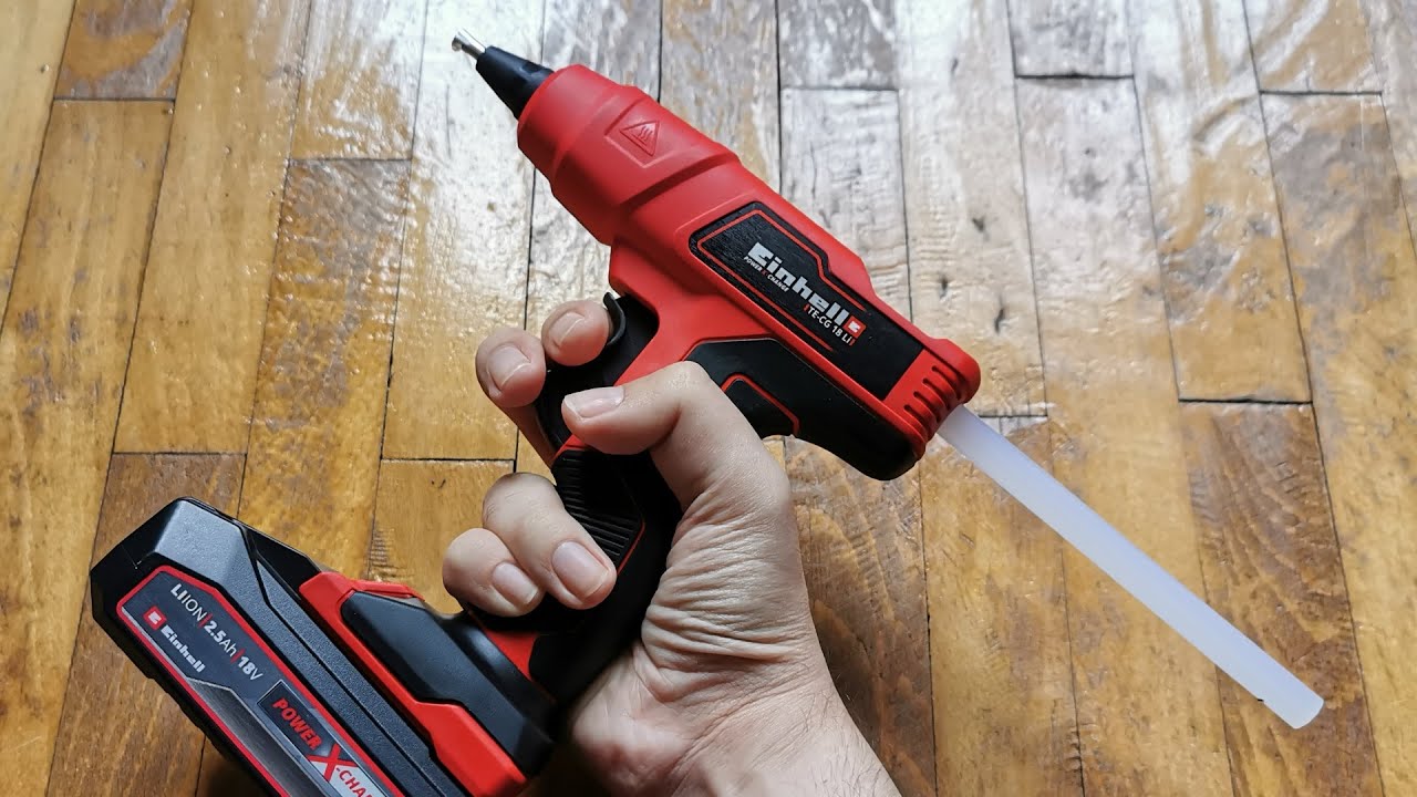 Einhell TE-CG 18 Li-Solo Cordless Hot Glue Gun - unboxing, review and test  