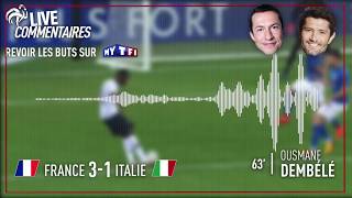 France 3-1 Italie : Le but de DINGUE de Dembélé (commentaires G. Margotton et B. Lizarazu) France 3-1 Italie : Le but de DINGUE de Dembélé (commentaires G. Margotton et B. Lizarazu)