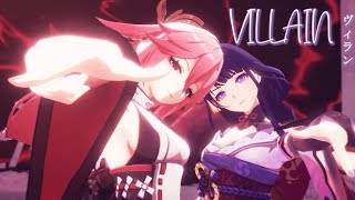 【MMD Genshin | ProSeka】Villain😈/ヴィラン「EiMiko Bday!⚡🦊」