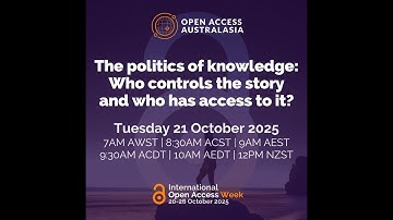 The politics of knowledge: who controls the story and who has access to it?