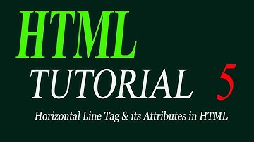 Horizontal Line Tag in HTML |HTML tutorial for beginners in Urdu/Hindi 2019