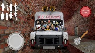 Playing as All Bosses in Granny 3 | ice Scream van Escape