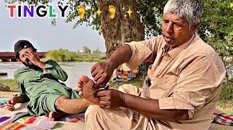ASMR FEET & LEG MASSAGE THERAPY YOUNG BOY FOR TICKLISH & RELAX | FOOT REFLEXOLOGY | LEG MASSAGE MEN