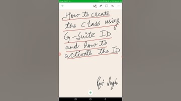 How to create the class using G Suite ID and activate the G Suite ID