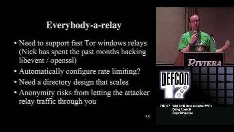 Roger Dingledine - Why Tor is Slow and What We Are Doing About It