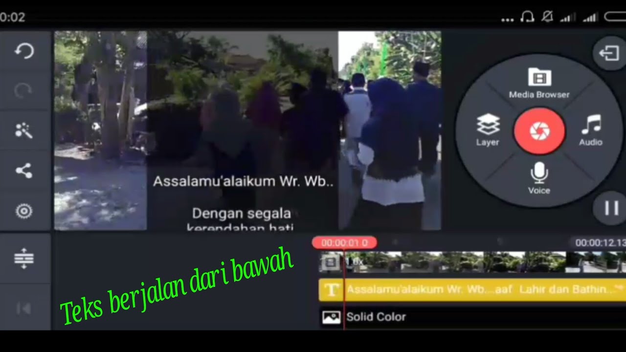 Kinemaster Teks Berjalan Dari Bawah Keatas Youtube