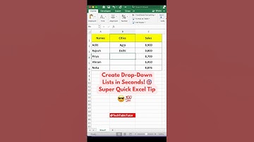 Excel Tutorial: How to Add Drop-Down Lists in Excel 🎯 #excel #excelshorts #exceltutorial