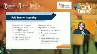 UNCF K-12 Education Fellowship: UNCF Early Talent Opportunity Day Information Session
