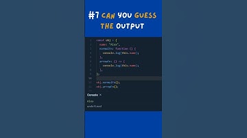#7 JavaScript Guess the Output 🤯 | Arrow Function & this Trick Explained!#javascript #shorts #series