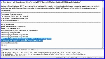 How To install NTP Server on Debian 9.1 Linux