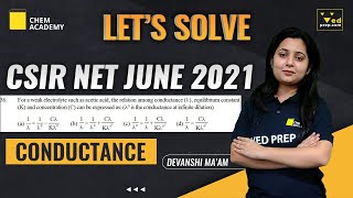 Conductance | CSIR NET June 2021 | Previous Year Based Questions | Chem Academy