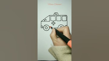How to draw a ambulance easy 🚑🚑 #shorts #drawing #draw