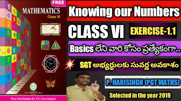 Class 6||Knowing Our Numbers|Chapter 1|Exercise 1.1@loukyamguru #knowingournumbers #class6