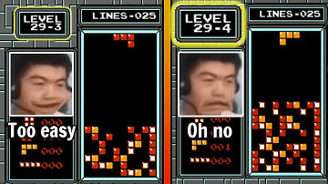 The MOST CLUTCH completion of 29-4 in NES Tetris