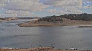 Lake Nacimiento Monday Jan 25th Before Big Storm - Low Water Level