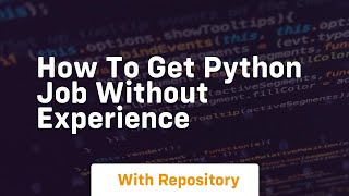 how to get python job without experience