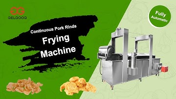 Continuous Fryer for Fried Pork Rinds/ Industrial Fried Pig Skin Frying Machine