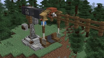 A ziplining contraption I created with 1000+ Minecraft 1.16.4 command blocks contraption
