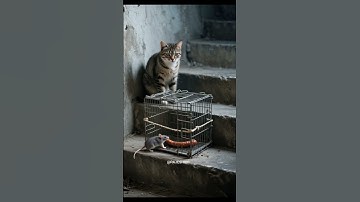 Shocking!! 😱😱The cat sets a trap and waits in silence #shorts #tabbycat #trap #catplay