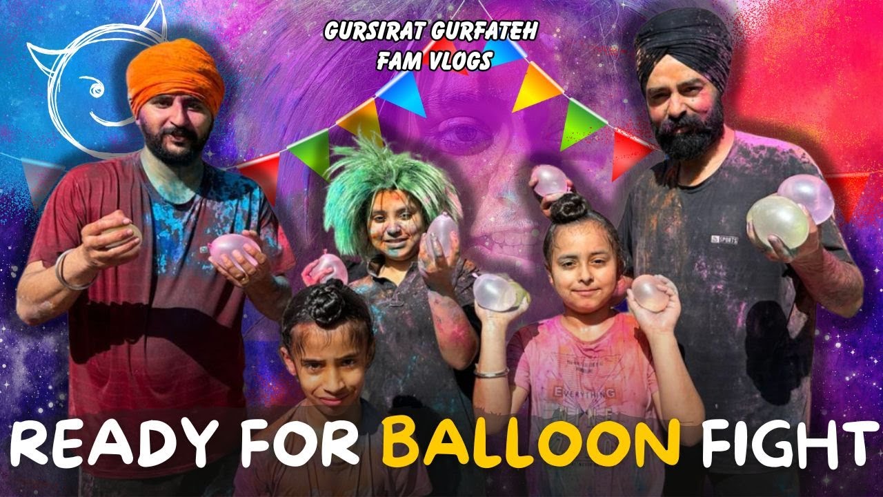 Ready for balloon fight | Holi 2024 | Gursirat Gurfateh Fam Vlogs