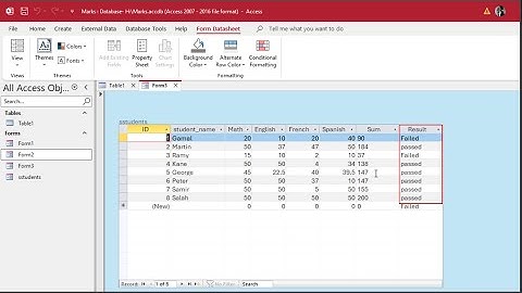 How to add sum and condition columns in subform forms access database