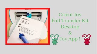 CRICUT JOY FOIL TRANSFER with CRICUT JOY iOS APP 