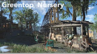 Greentop Nursery settlement tour; Minutemen build, Fallout 4.