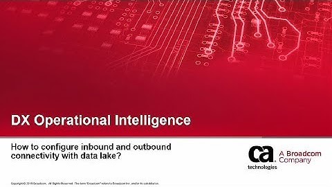 DX Operational Intelligence: Inbound and outbound connection to Operational Intelligence SaaS